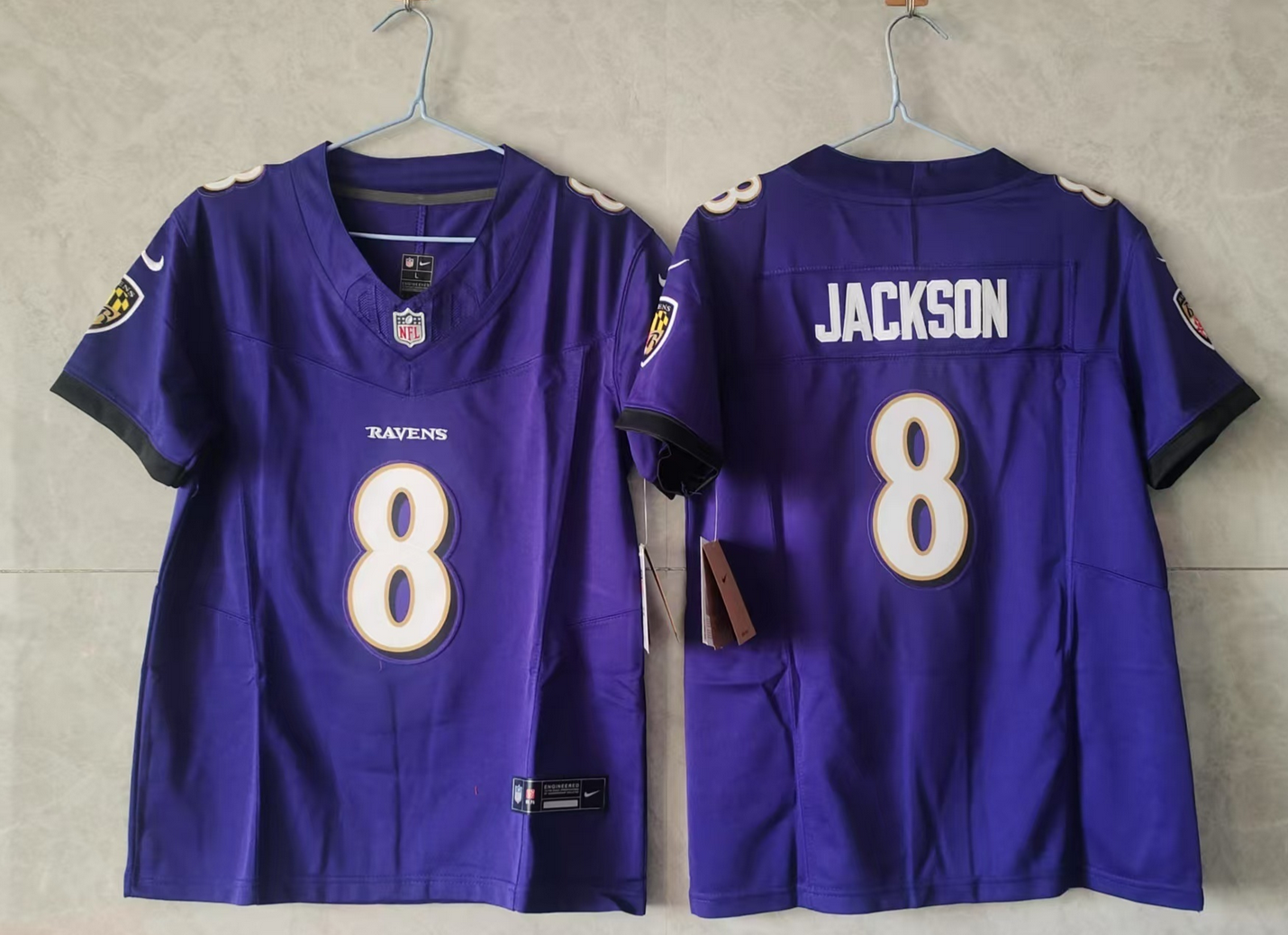 Youth Purple Baltimore Ravens #8 Lamar Jackson 2025 F.U.S.E Vapor Limited Football Jersey